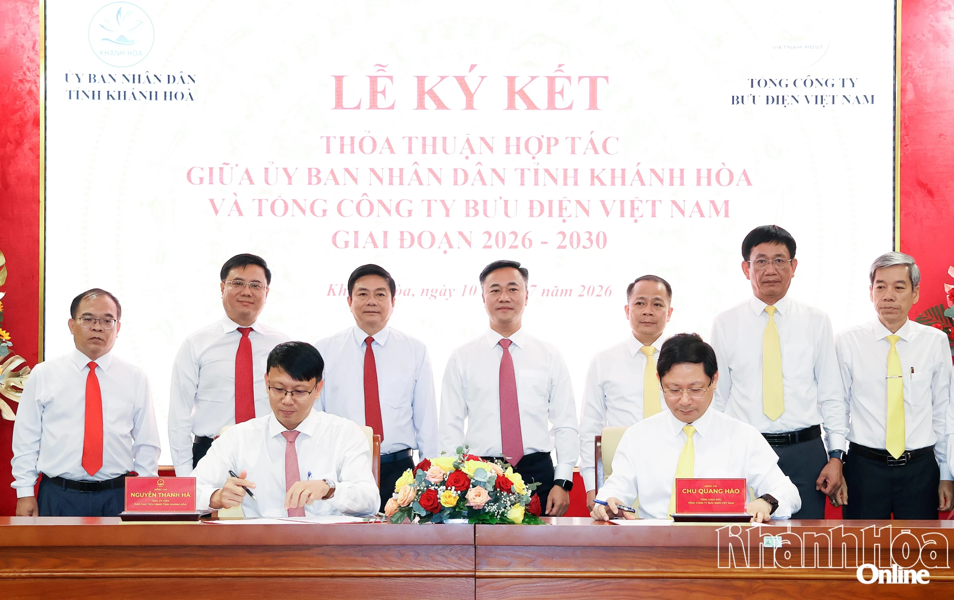 UBND tỉnh Khánh Hòa ký kết thỏa thuận hợp tác với Tổng Công ty Bưu điện Việt Nam