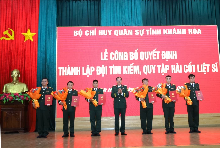 Thành lập Đội tìm kiếm, quy tập hài cốt liệt sĩ (lâm thời) thuộc Bộ Chỉ huy Quân sự tỉnh Khánh Hòa