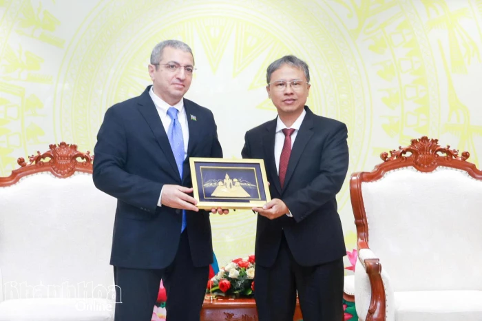 Phó Chủ tịch UBND tỉnh Trần Hòa Nam tiếp xã giao Đại sứ Cộng hòa Azerbaijan tại Việt Nam