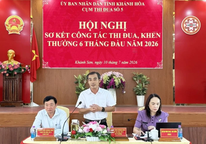 Cụm thi đua số 5 UBND tỉnh Khánh Hòa sơ kết phong trào thi đua 6 tháng đầu năm 2026