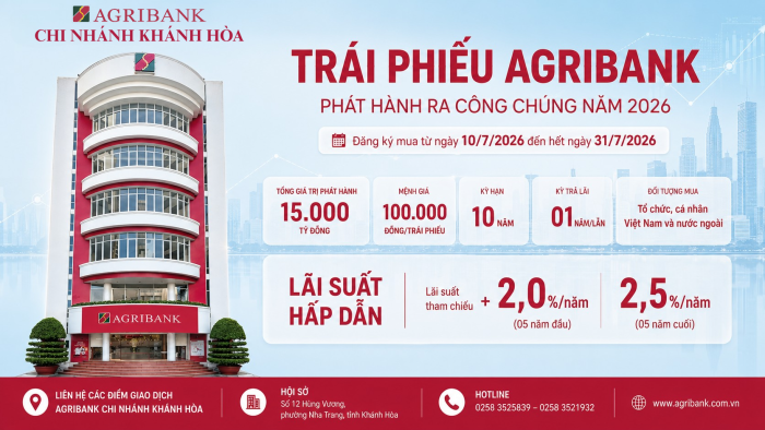 Agribank chào bán 15.000 tỷ đồng trái phiếu ra công chúng 
