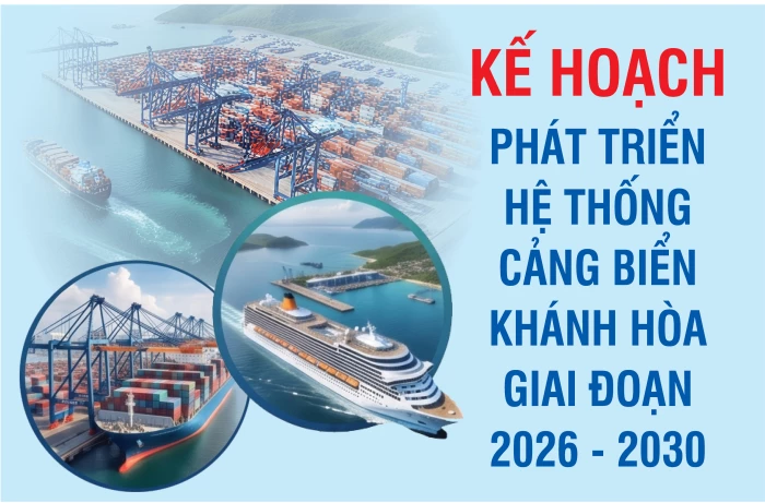 [Infographic] Kế hoạch phát triển Hệ thống cảng biển Khánh Hòa giai đoạn 2026 - 2030
