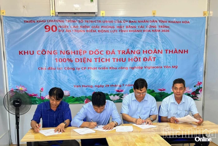 Xã Vạn Hưng hoàn thành giải phóng mặt bằng Dự án Khu Công nghiệp Dốc Đá Trắng