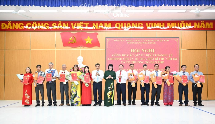 Phường Nam Nha Trang công bố, chỉ định nhân sự của 12 tổ dân phố