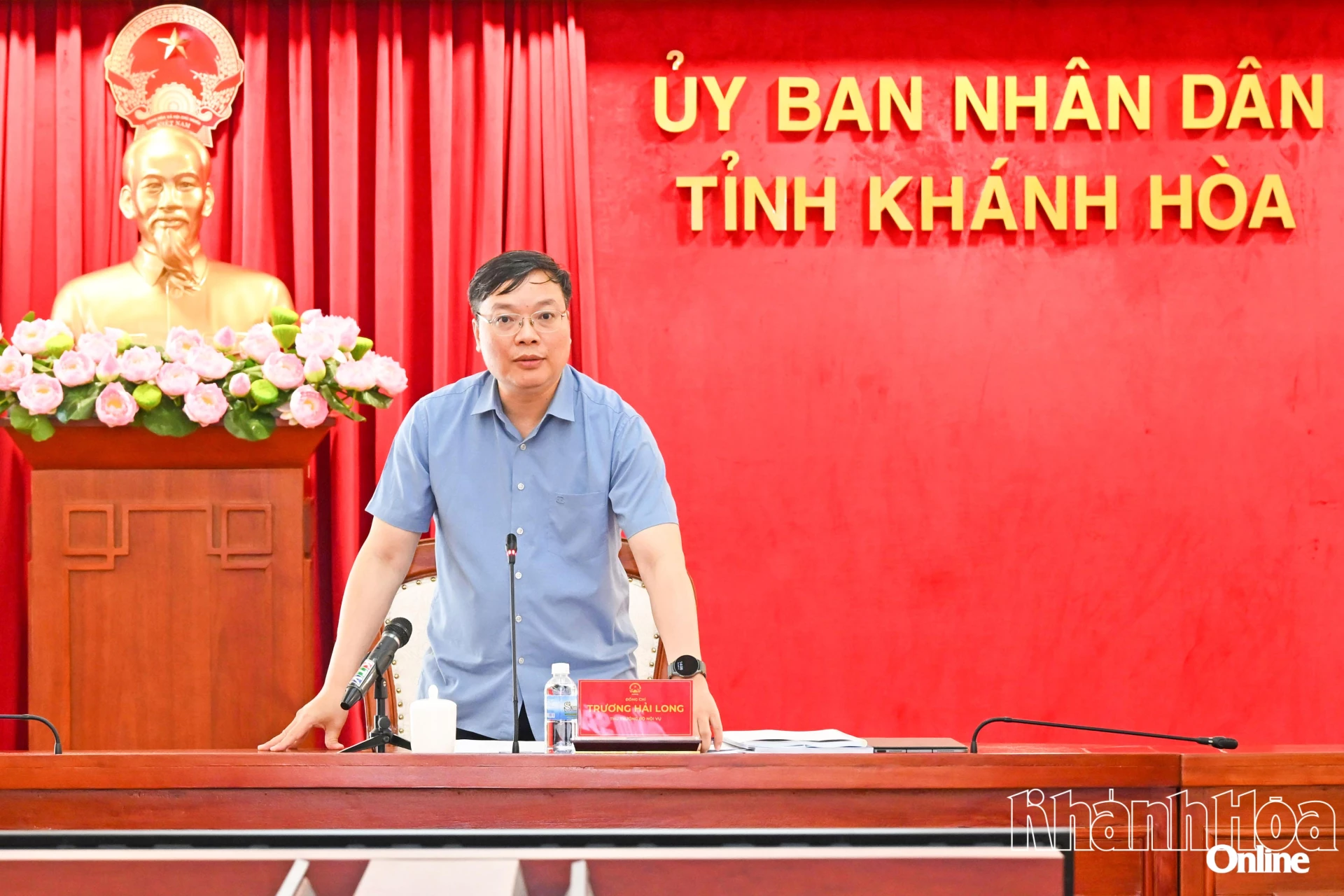 Thứ trưởng Bộ Nội vụ Trương Hải Long chủ trì buổi làm việc.