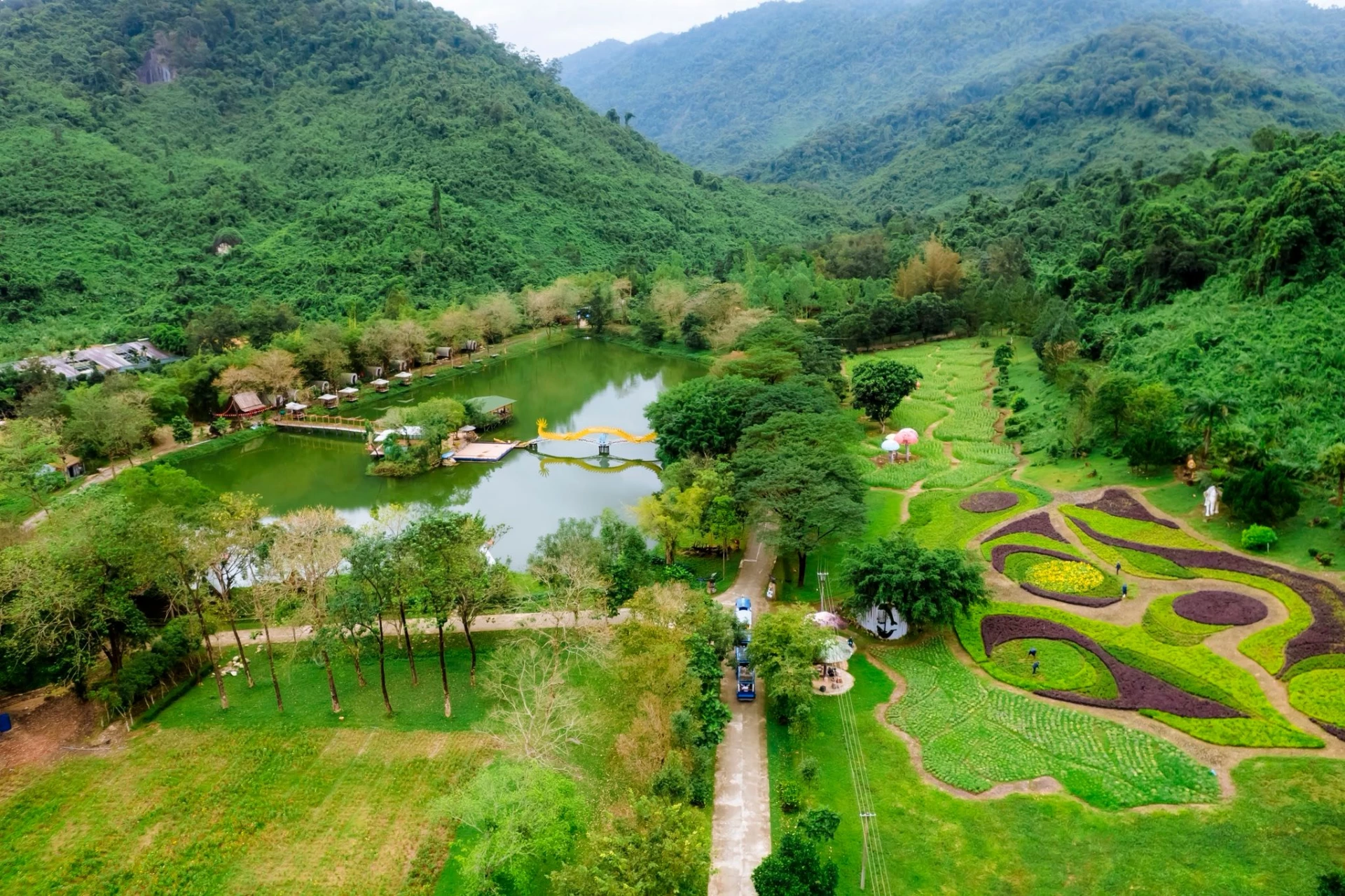 Không gian xanh mát tại Công viên du lịch Yang Bay