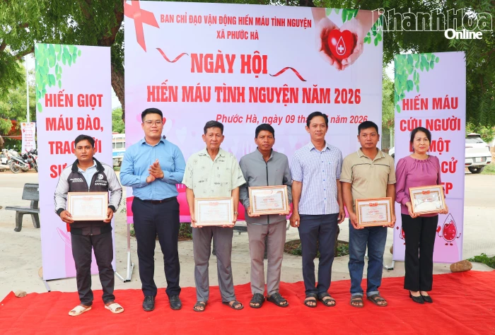 Xã Phước Hà tổ chức ngày hội hiến máu tình nguyện năm 2026