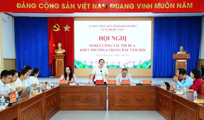 Cụm thi đua số 1 UBND tỉnh Khánh Hòa sơ kết phong trào thi đua 6 tháng đầu năm 2026