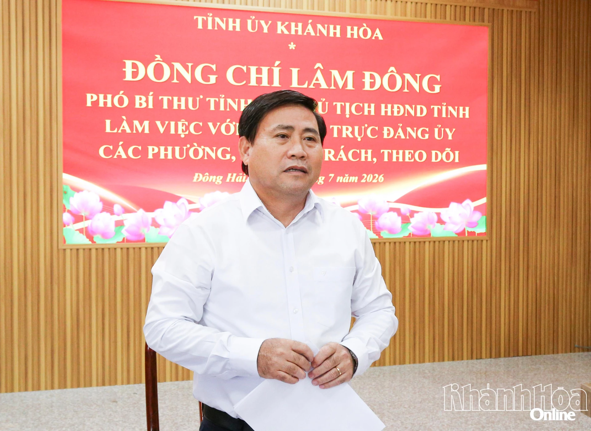 Đồng chí Lâm Đông phát biểu chỉ đạo tại buổi làm việc