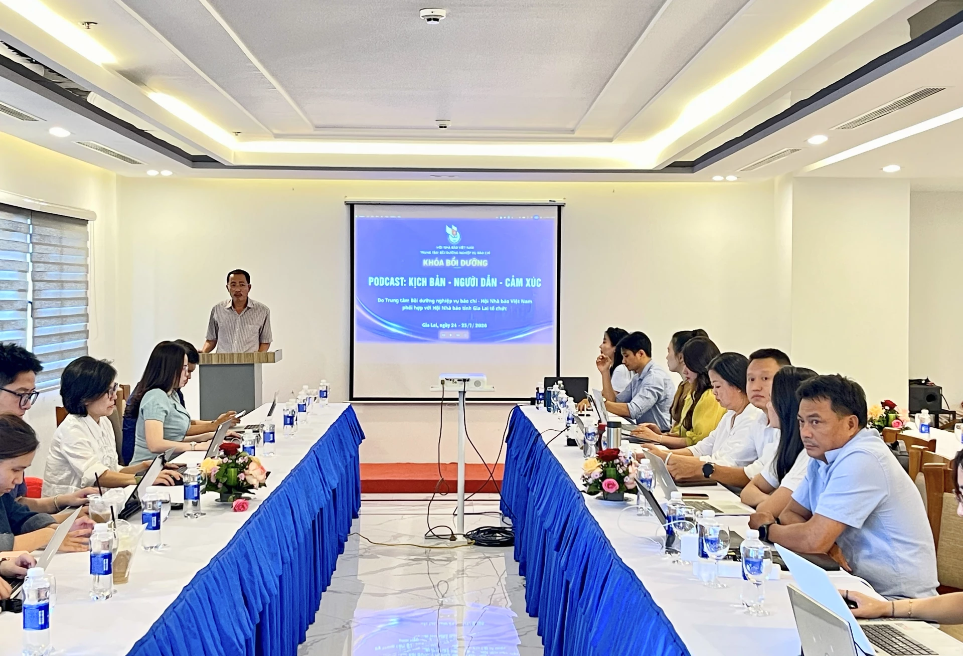 Hơn 30 học viên tham gia lớp đào tạo Podcast báo chí tại Gia Lai