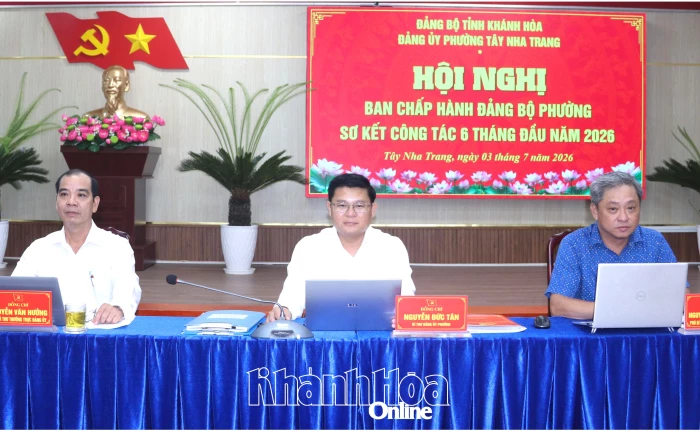 Đảng ủy phường Tây Nha Trang sơ kết công tác 6 tháng đầu năm