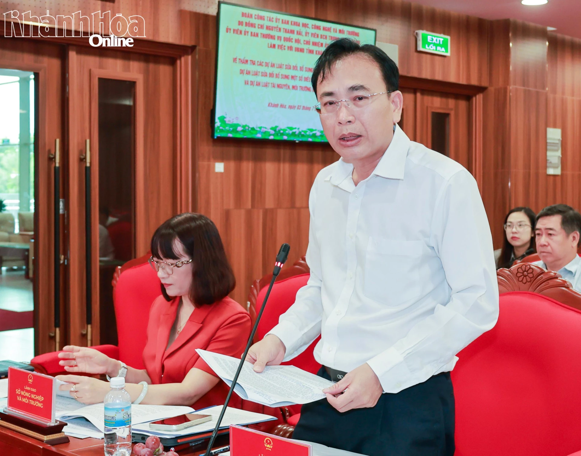 Lãnh đạo Sở Công Thương nêu ý kiến tại buổi làm việc.