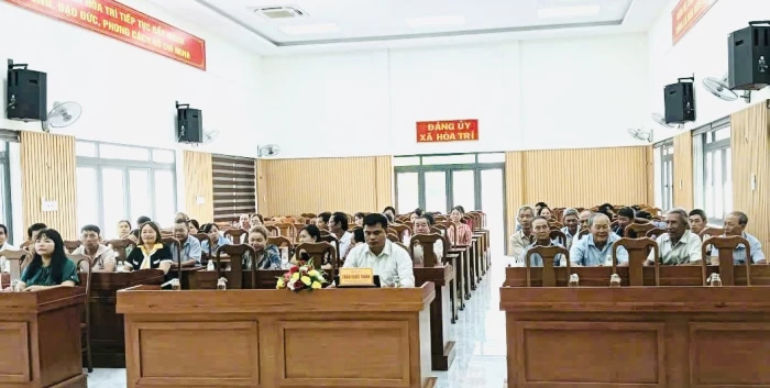 Tuyên truyền, phổ biến pháp luật cho cán bộ, hội viên nông dân xã Hòa Trí