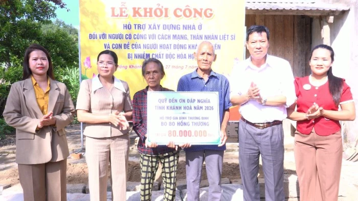 Xã Đông Khánh Sơn khởi công xây dựng nhà ở cho bệnh binh 