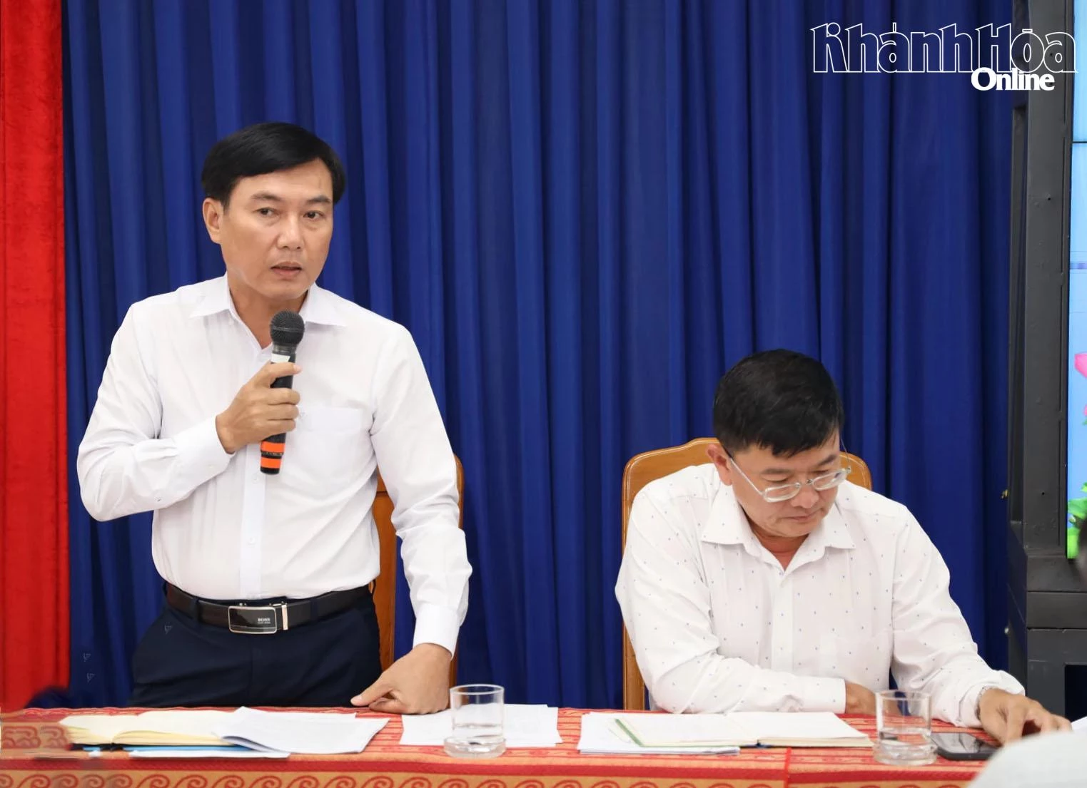 Đồng chí Trần Văn Thanh phát biểu tại hội nghị.