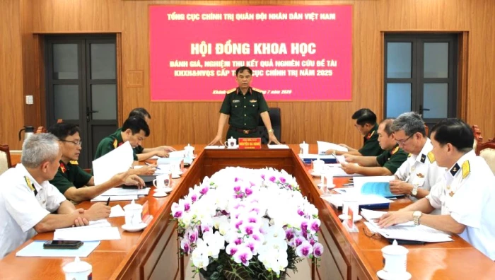 Nghiệm thu 9 đề tài khoa học xã hội và nhân văn quân sự cấp Tổng cục Chính trị 