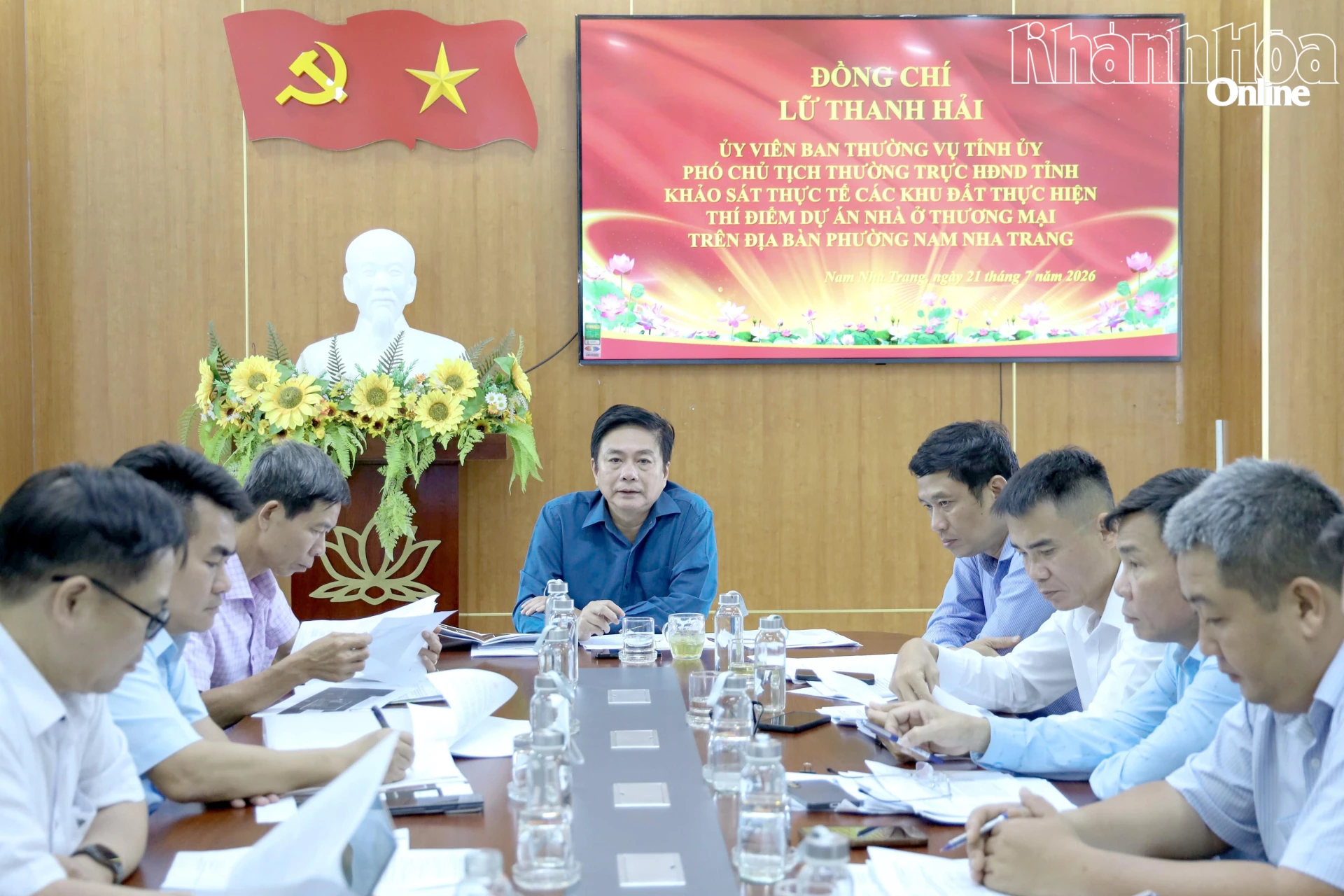 Đồng chí Lữ Thanh Hải làm việc với các cơ quan, đơn vị, địa phương.