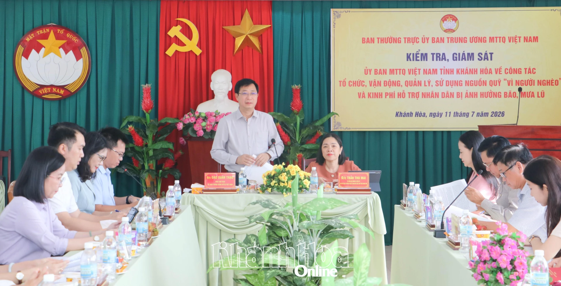 Đồng chí Cao Xuân Thạo phát biểu kết luận buổi kiểm tra.