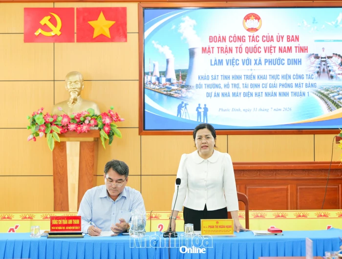 Ủy ban MTTQ Việt Nam tỉnh Khánh Hòa tăng cường tạo đồng thuận thực hiện Dự án Nhà máy Điện hạt nhân Ninh Thuận 1