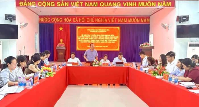 Sở Dân tộc và Tôn giáo tỉnh Khánh Hòa làm việc với xã Đông Khánh Sơn