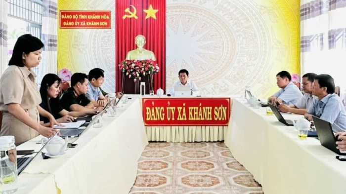 Hội nghị Ban chỉ đạo chuyển đổi số xã Khánh Sơn 6 tháng đầu năm 2026 