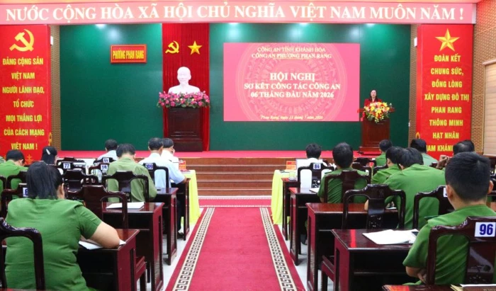 Công an phường Phan Rang sơ kết công tác 6 tháng đầu năm 2026