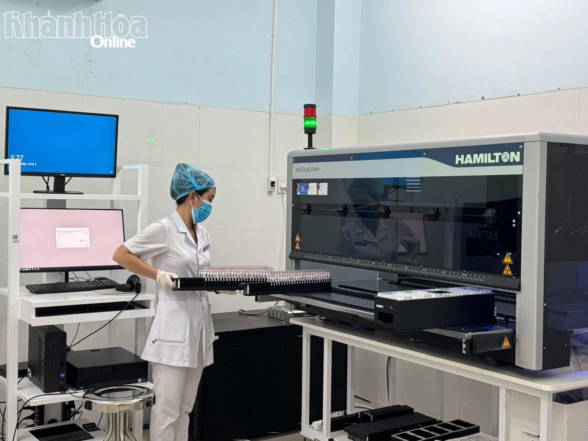 Trung tâm đầu tư nhiều thiết bị xét nghiệm hiện đại.