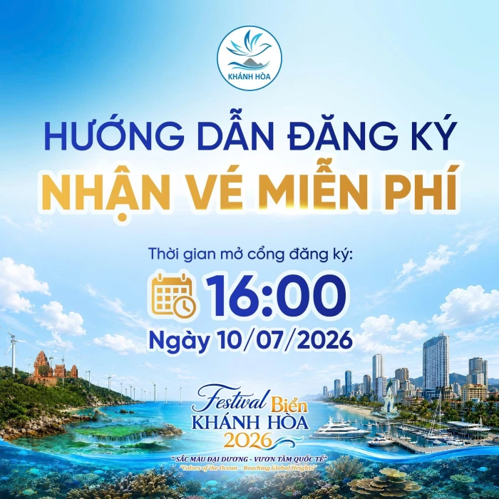 Đăng ký nhận vé miễn phí tham dự Festival Biển Khánh Hòa năm 2026