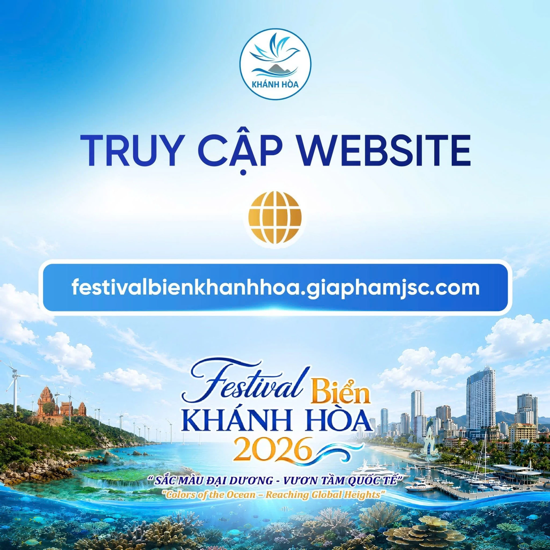 Khán giả chỉ cần truy cập website https://festivalbienkhanhhoa.giaphamjsc.com rồi tiến hành các bước để đăng ký.