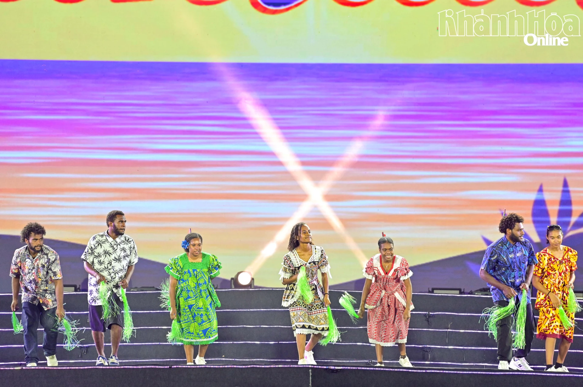Đoàn nghệ thuật Vanuatu với điệu nhảy truyền thống.