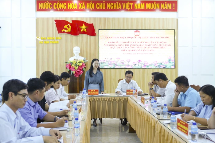 Ủy ban MTTQ Việt Nam tỉnh Khánh Hòa tuyên truyền, vận động bàn giao mặt bằng dự án trọng điểm tại xã Vạn Thắng