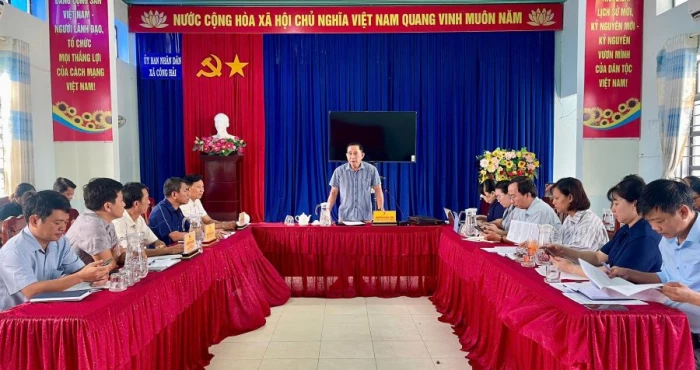 Sở Dân tộc và Tôn giáo làm việc với xã Công Hải về thực hiện Chương trình mục tiêu quốc gia  