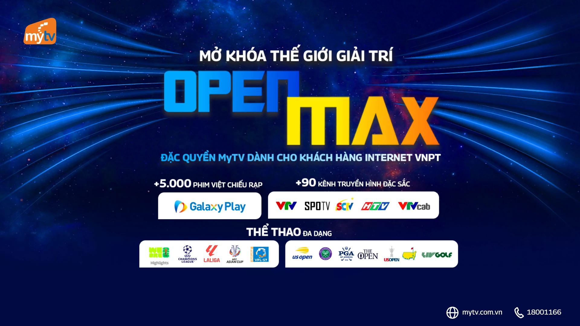 OpenMAX là gói giải trí mới của MyTV