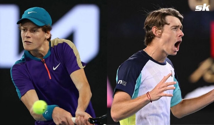 Chú gửi bài Tenis mới 
Ảnh: Sinner ( trái) và De Minaur trước trận chung kết Rogers Cup