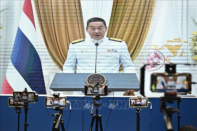 Tân Thủ tướng Thái Lan Srettha Thavisin phát biểu tại Bangkok, ngày 23/8/2023. Ảnh: AFP/TTXVN

