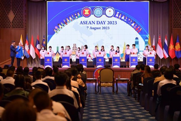 Cuộc thi tìm hiểu về ASEAN do Bộ Ngoại giao Thái Lan tổ chức. (Ảnh: Huy Tiến/TTXVN)