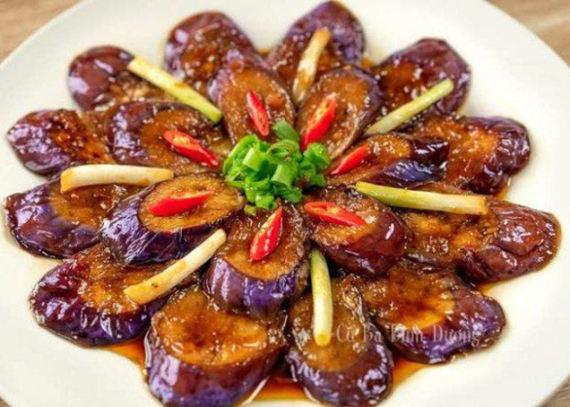 Cà tím kho tiêu chay