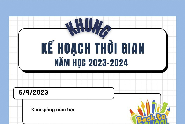 Khung kế hoạch thời gian năm học 2023-2024