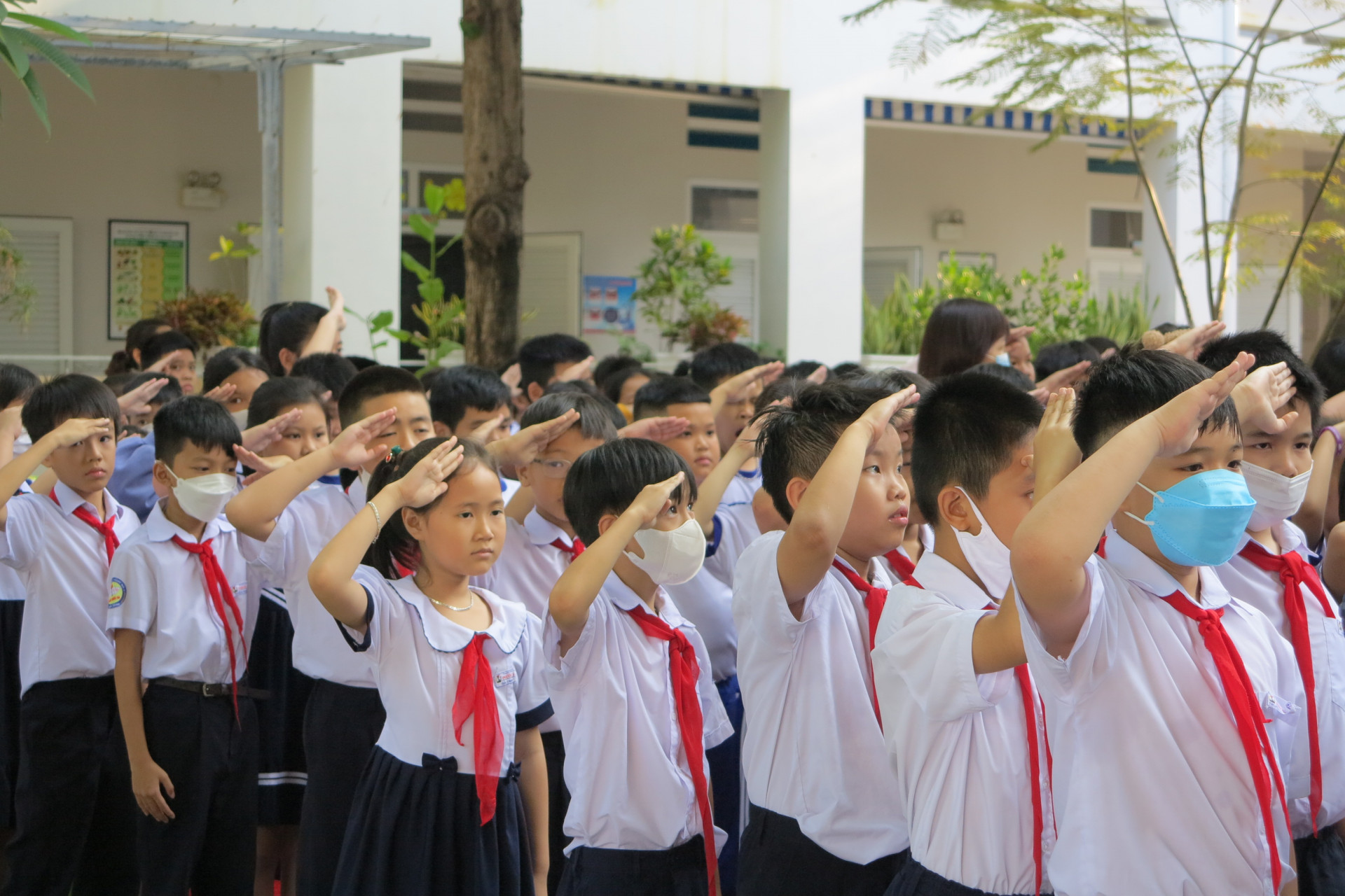 Học sinh Trường Tiểu học Phước Hải 3 (TP. Nha Trang). 