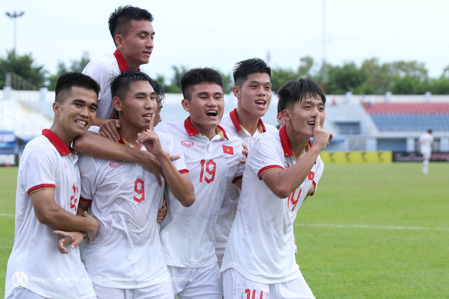 Các cầu thủ U23 Việt Nam tại giải U23 Đông Nam Á. (Nguồn: VFF)