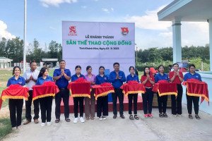 Tỉnh đoàn Khánh Hòa: Khánh thành công trình thanh niên "Sân thể thao cộng đồng" tại xã Khánh Đông