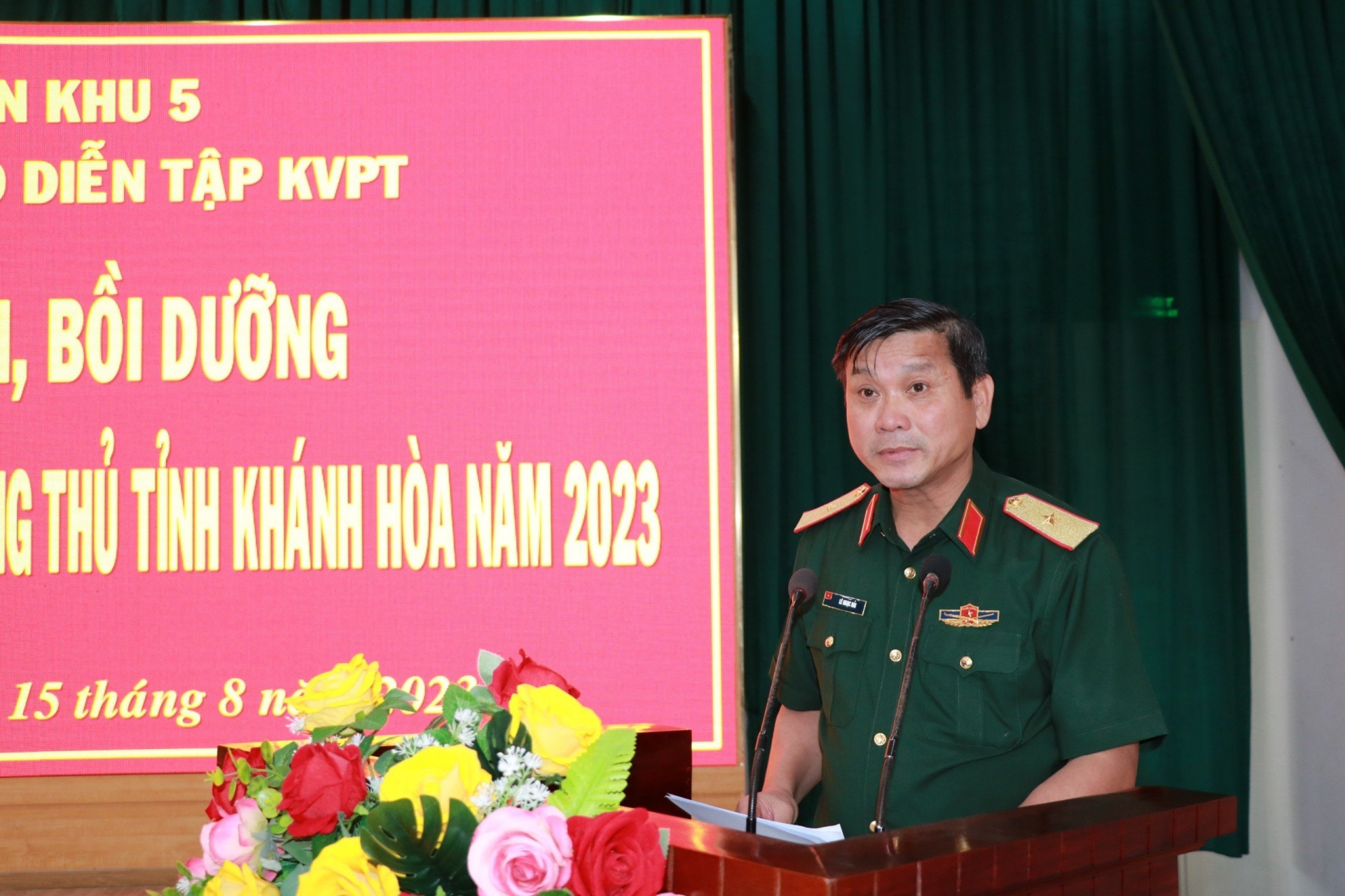 Thiếu tướng Lê Ngọc Hải phát biểu khai mạc hội nghị.