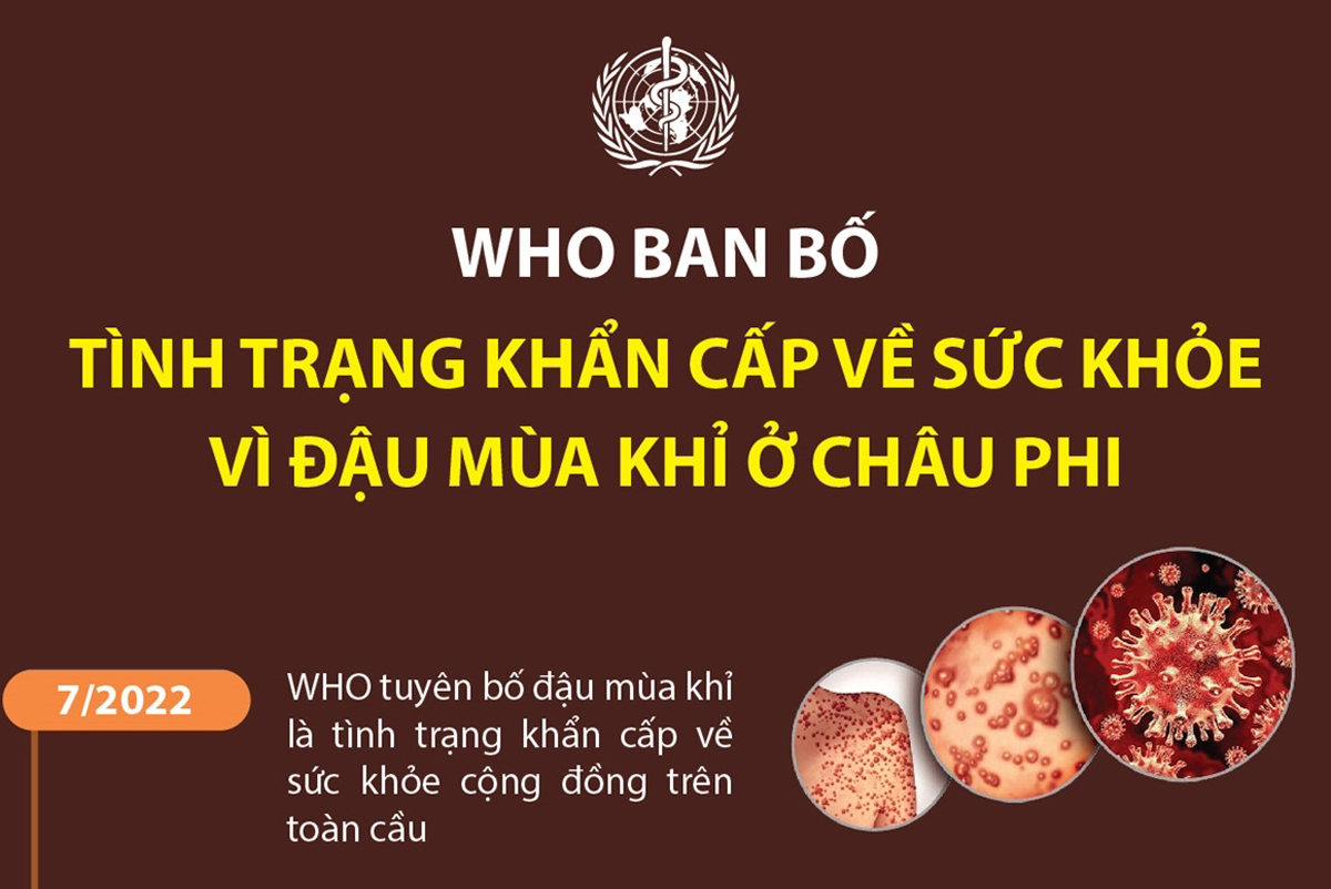 WHO ban bố tình trạng khẩn cấp về sức khỏe vì đậu mùa khỉ ở châu Phi