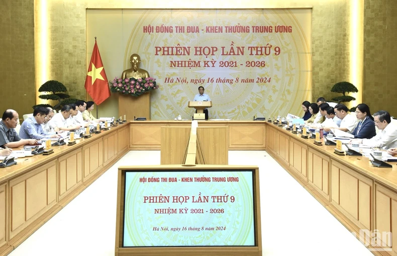 Quang cảnh Phiên họp lần thứ 9 Hội đồng Thi đua-Khen thưởng Trung ương. (Ảnh: TRẦN HẢI)

