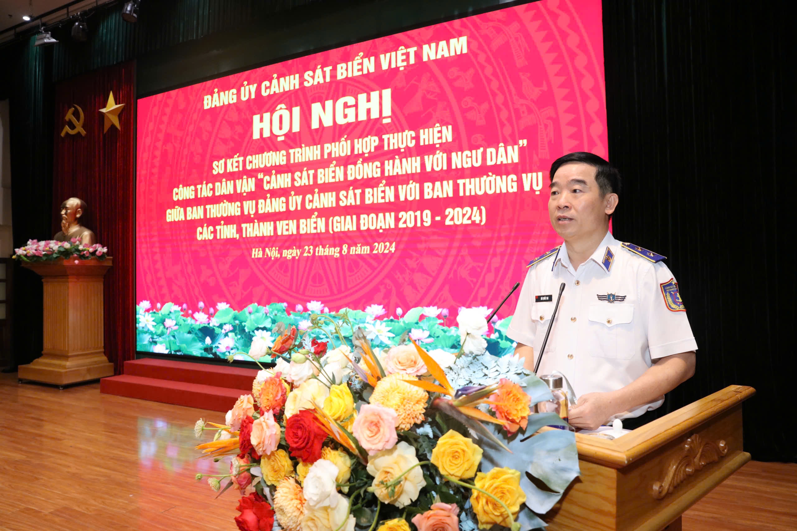 Trung tướng Bùi Quốc Oai phát biểu khai mạc hội nghị.