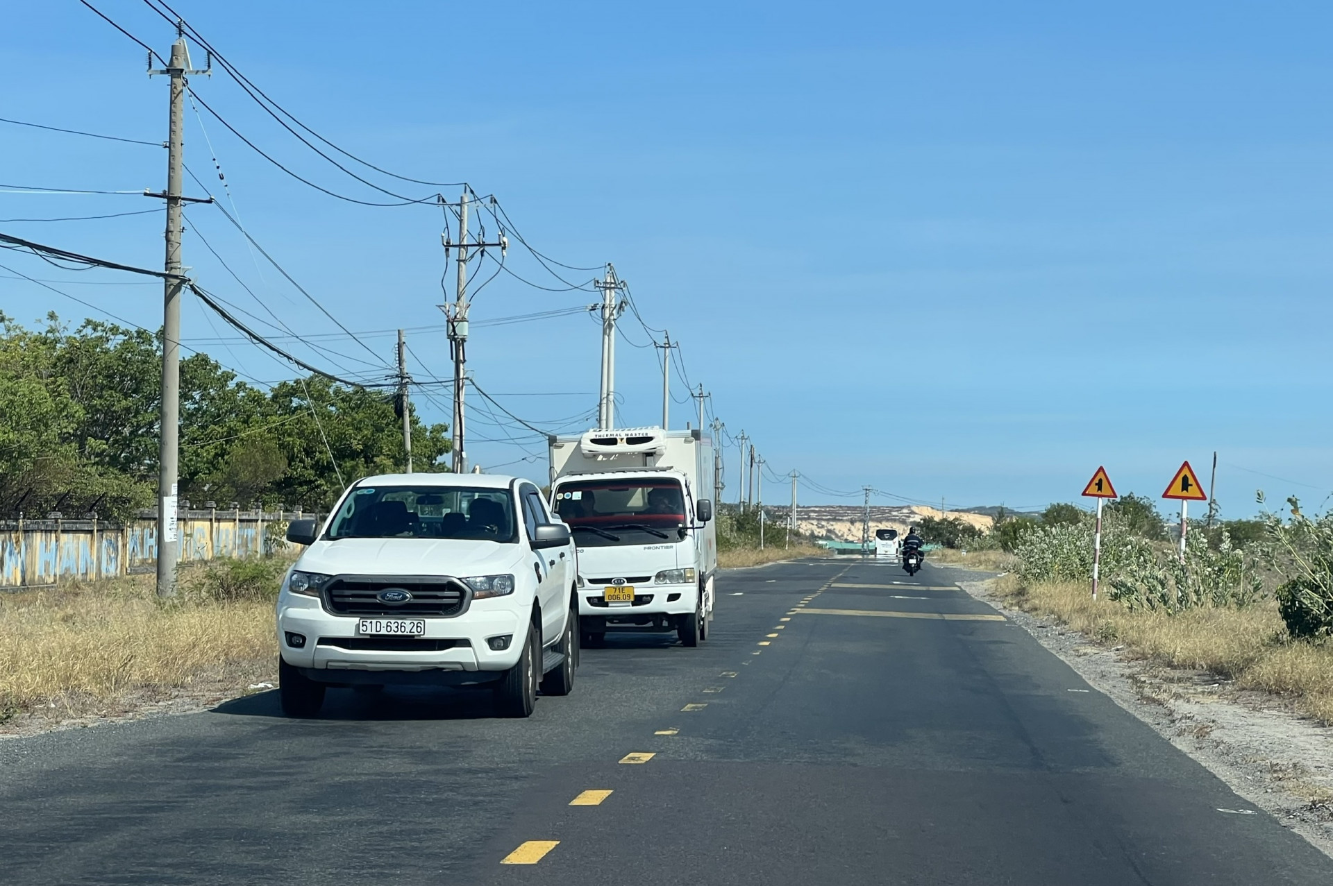 Đoạn đường từ Sân bay Cam Ranh đến cầu Long Hồ hiện nay 