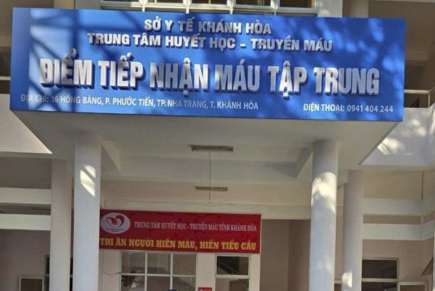 Trung tâm Huyết học - Truyền máu tỉnh Khánh Hòa: Có thêm điểm tiếp nhận máu hiến tập trung