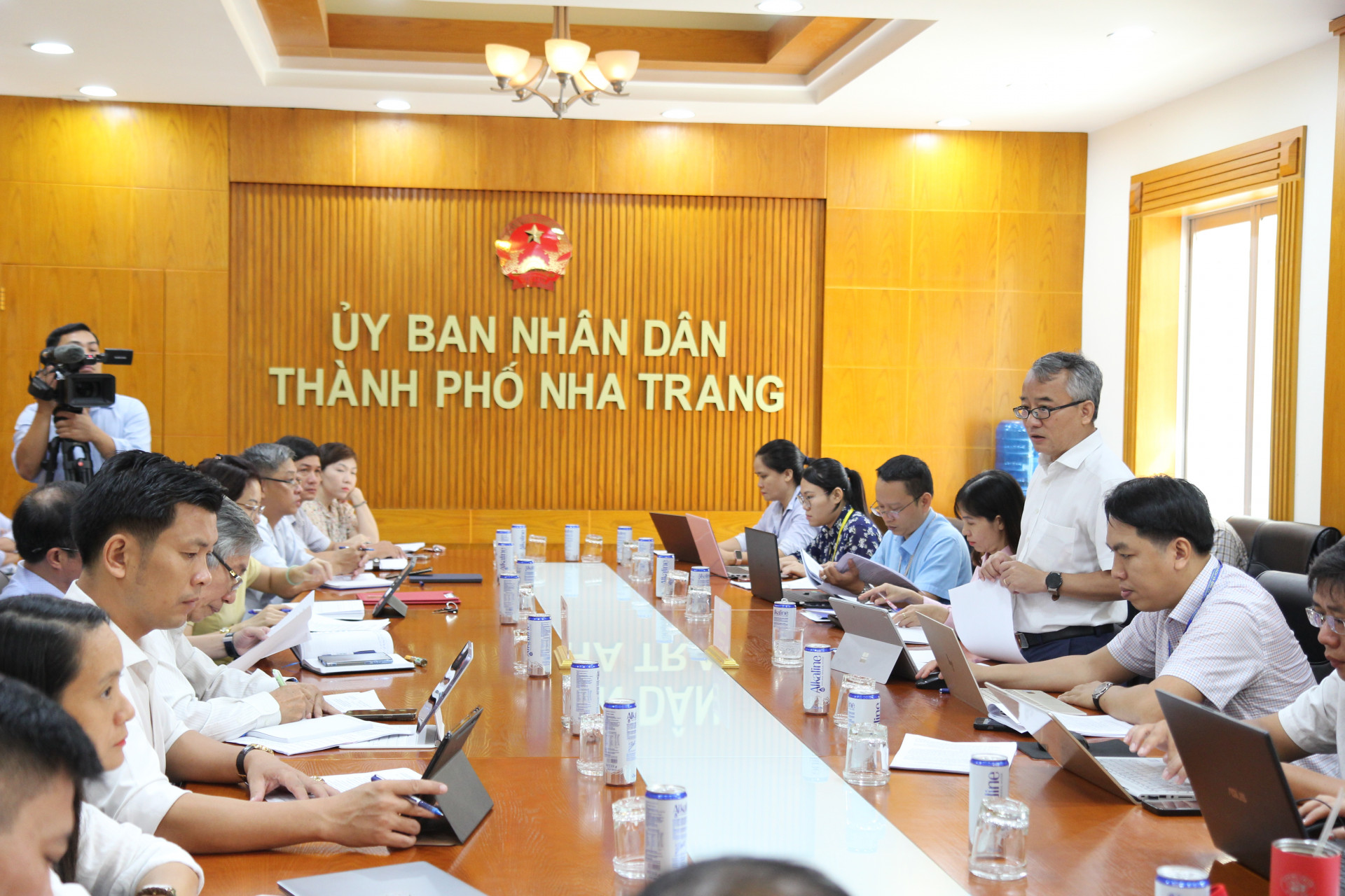 Đoàn kiểm tra làm việc tại UBND TP. Nha Trang.