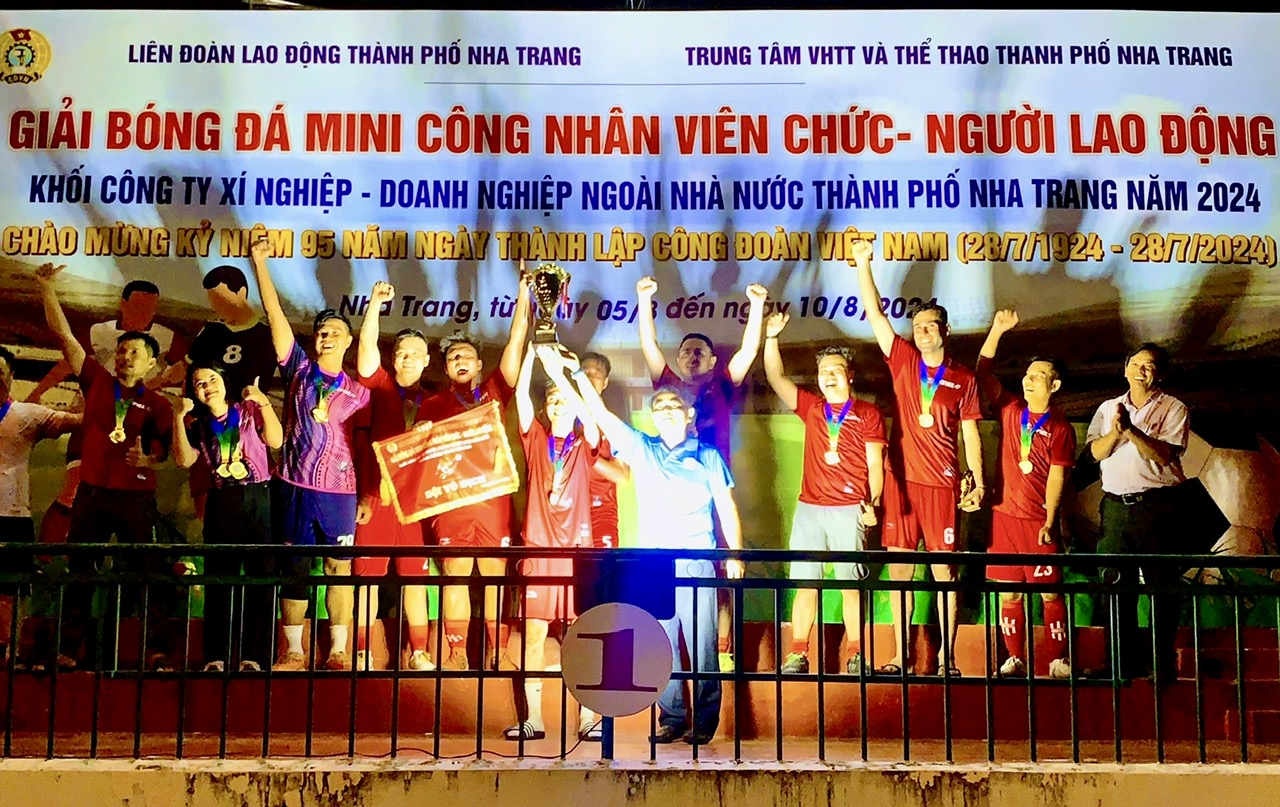 Giải bóng đá mini Công nhân viên chức - lao động Khối doanh nghiệp, công ty, xí nghiệp TP. Nha Trang năm 2024:: Đội bóng Công ty ANEX Việt Nam vô địch