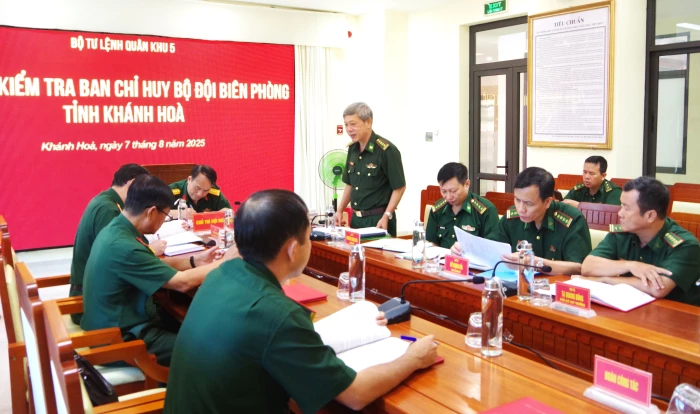 Bộ Tư lệnh Quân khu 5 thăm, kiểm tra tại Bộ đội Biên phòng tỉnh Khánh Hòa